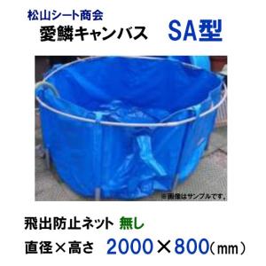 最大で2500L貯水可能 松山シート商会 愛鱗キャンバス SA型 本体のみ  送料無料 但、一部地域除 同梱不可｜nishikigoiootani