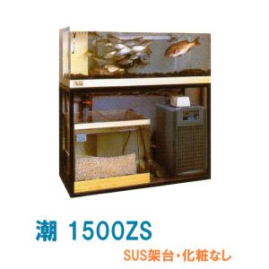 ゼンスイ 活魚水槽 潮 1500ZS 水槽フルセット SUS架台・化粧なし 　個人宅配送不可 代引不可 送料別途見積｜nishikigoiootani