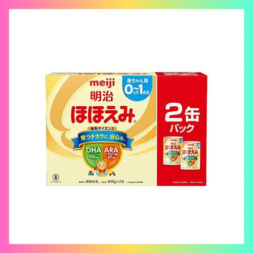 明治ほほえみ 2缶パック 800g×2缶 0ヵ月~1歳頃の粉ミルク