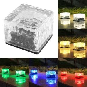 ソーラーライト ソーラーフロアタイルライト 4個セット 埋め込み式 1LED 太陽光発電 光センサー ガーデンライト 夜間照明 庭園 芝生 玄関先 通路 階段 門灯 防水