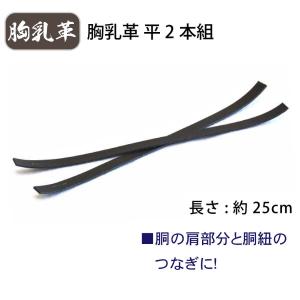 剣道 胴用 胸乳革 2本組 平の詳細画像1