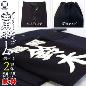 剣道 垂ネーム クラリーノ 従来タイプ/V-fit 選べる2書体（和風・侍）垂用名札 垂ゼッケン 大/中/小