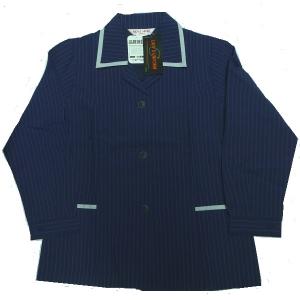 女性用作業着 長袖 事務服 スモック M 紺 在...の商品画像