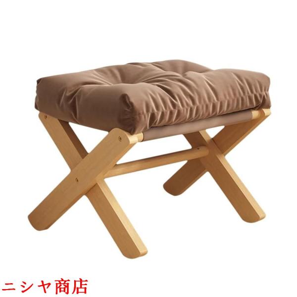 オットマン 折りたたみ 足置き台 デスク下 フットレスト スツール 木製 軽量 取り外し可能 しっか...