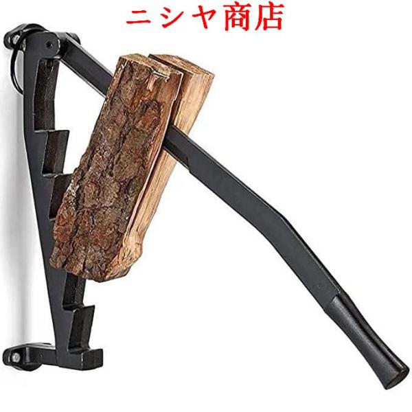 薪割り台 薪割り機 壁掛け薪キンドリングスプリッターヘビーデューティ 手動薪キンドリングログスプリ薪...