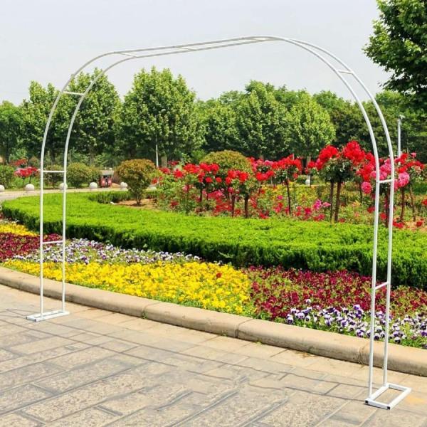 ブラック アイアンアーチ ガーデン バラのアーチ パーゴラ ガーデニング 結婚式 装飾ラウンド アー...