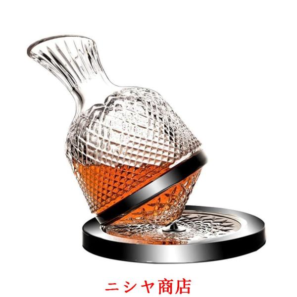 ワインデキャンタ、ワイン、ウイスキー デカンタ、デキャンティング 快速，回転設計、人工的に作る，クリ...