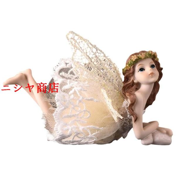 素敵な妖精天使の装飾DIYの置物お土産妖精の庭の結婚式の家の装飾の贈り物車のケーキの装飾