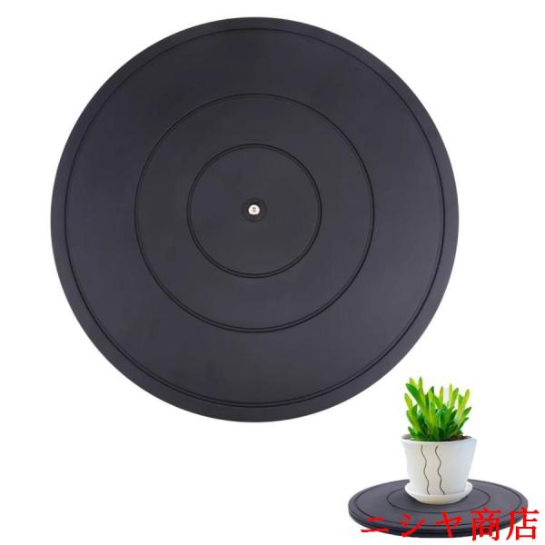 回転盤 360回転 ターンテーブル 回転台 丸型 小型 薄型 ブラック モニター用 テレビ モニター...