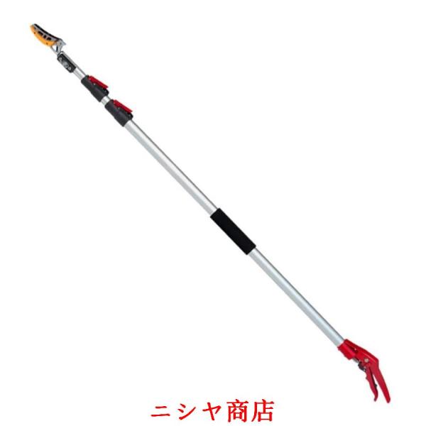 高枝切りバサミ たかえだきりはさみ 伸縮式高枝鋏 剪定はさみ たかえだきりノコギリ フルーツピッカー...