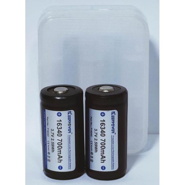 【PSEマーク取得済】リチウムイオン電池 16340 KEEPPOWER 700mAh 3.7V リ...