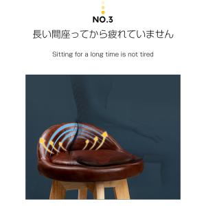カウンターチェア 木製 360度回転 足置き付...の詳細画像4