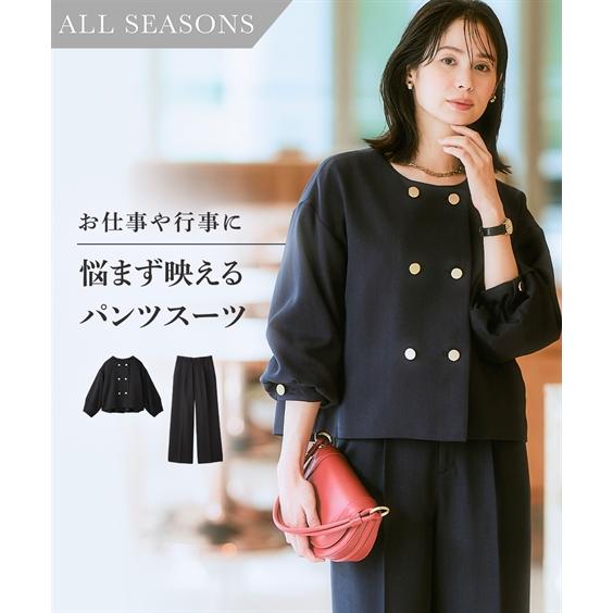 スーツ レディース セットアップ ノーカラー クロップド  オフィス ビジネス 大きいサイズ s0 ...