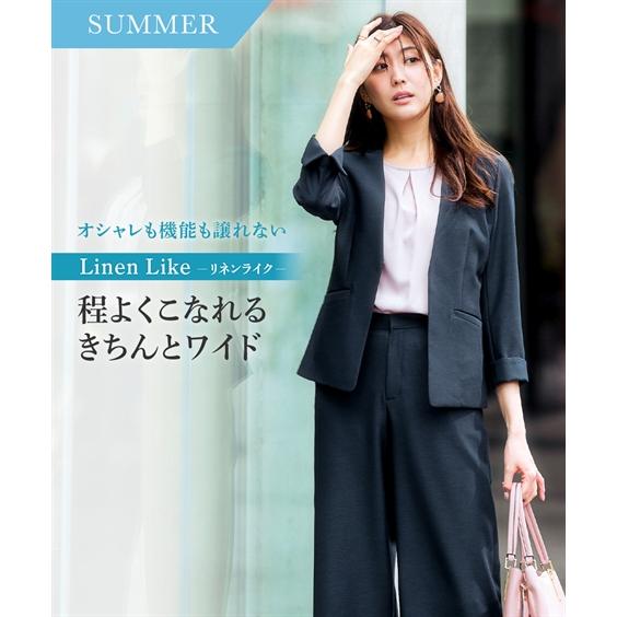 レディーススーツ パンツスーツ 夏 ビジネス オフィス 送料無料 大きいサイズ 7-23号 洗える ...