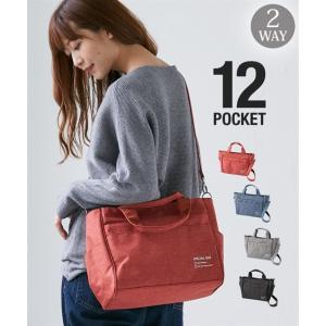 バッグ ショルダー レディース 12ポケット 2WAY ニッセン