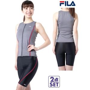 FILA 水着 レディース フルジップ タンキニ 2点セット 7S/9M/11L/13L ニッセン nissen