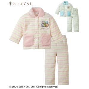 すみっコぐらし パジャマ フリース 長袖 前開き 女の子 子供服 身長100/110/120cm ニッセン nissen