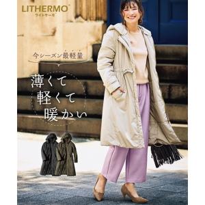 アウター ライトサーモ薄中綿フーデットコート ニッセン nissen