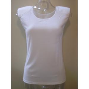 肩パット付きインナーフレンチ袖(綿100%),レースナシパット取り外し可能 10%off ネコポス可　日本製 BON