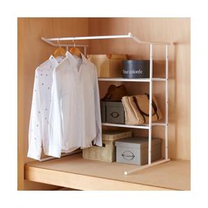 ニッセン（nissen） 押入れ用ラック付きハンガー 伸縮式 春 夏 秋 冬