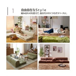 3人掛け ロー ソファ 3点セット|コーナー ...の詳細画像4