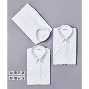 ワイシャツ 大きいサイズ ビジネス メンズ 抗菌防臭形態安定 半袖 3枚組 レギュラー カラー 標準シルエット  7L/8L ニッセン nissen
