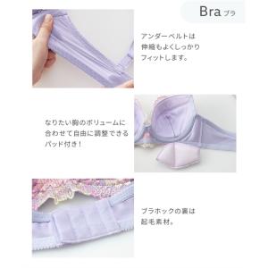 ブラジャー ショーツ セット レディース 花柄...の詳細画像5