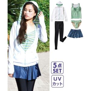 水着 レディース ラッシュガード ＆ トレンカ付 タンキニ