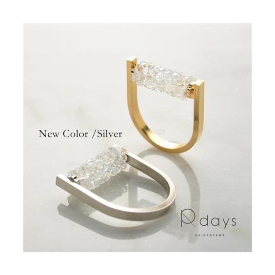 指輪 レディース R-days代官山 3サイズ展開、個性的なクリスタル＆モードな雰囲気のチューブ リ...