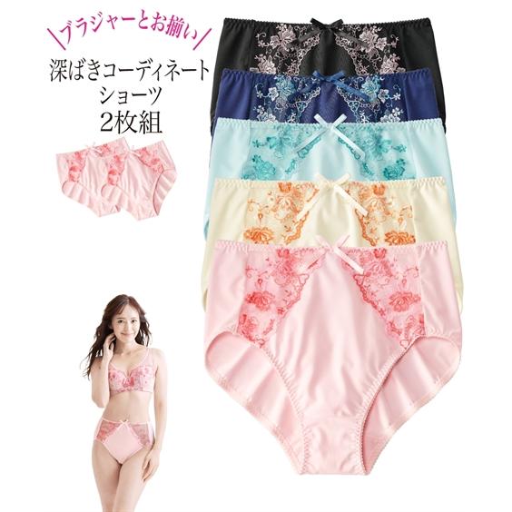 ショーツ スタンダード 大きいサイズ レディース 深ばき ペア 2枚組 L/LL/3L/4L/5L ...