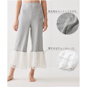 ランジェリー レディース 裾 レース ロング ...の詳細画像4