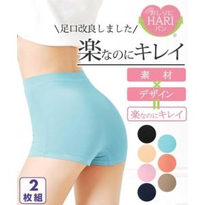 ショーツ スタンダード レディース おしりにハリパン ストレッチ お腹脚口 らくちん 深ばきボクサー 2枚組 足口改良タイプ S/M/L/LL/3L ニッセン nissen