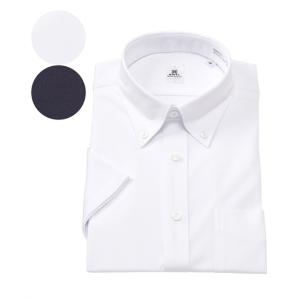 ワイシャツ メンズ ビジネス カジュアル 動きやすい 半袖 ビズ ポロ ショート ボタンダウン 前開き シャツ 3L/4L/5L ニッセン