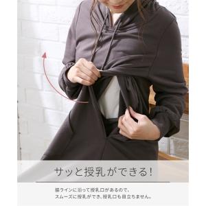 授乳服 ワンピース マタニティ ママ パーカー...の詳細画像2