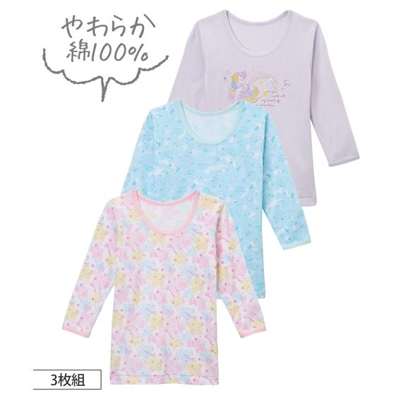 キッズ 綿100％ インナー 3枚組 女の子 子供服 ジュニア服 身長100〜160cm ニッセン ...