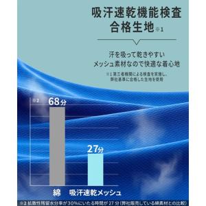 ルームウェア メンズ 吸汗速乾 メッシュ 7分...の詳細画像5
