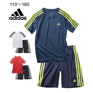 スポーツウェア 上下セット キッズ adidas 3ストライプス Tシャツ ショーツ セット 男の子 女の子 子供服 ジュニア服 身長110〜160cm ニッセン nissen