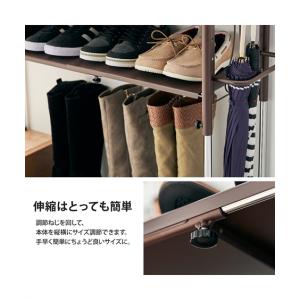 単品配送 ラック シューズ 伸縮 カーテンバー...の詳細画像5