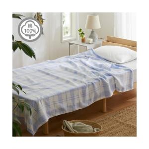 タオルケット 綿100％ チェック シングル ニッセン nissen