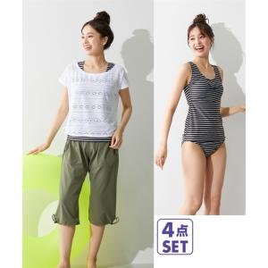 水着 大きいサイズ レディース 水陸両用カーゴ パンツ