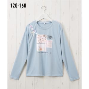 Tシャツ カットソー キッズ 女の子 編み上げポンチ 子供服 ジュニア服 身長140/150/160cm ニッセン nissen