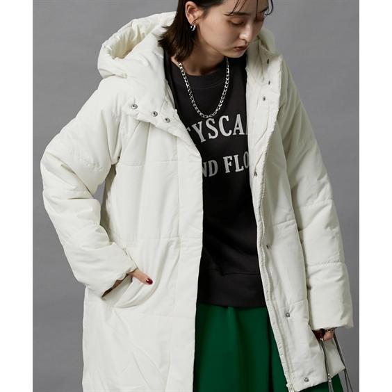 コート レディース ゆったりシルエット フード付中綿 M/L ニッセン nissen