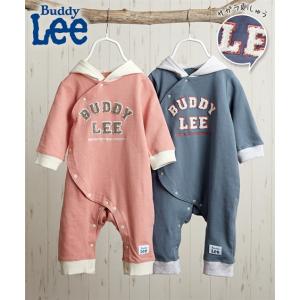 BUDDY Lee ベビー バディリー ガーゼ スウェット フード付サガラロゴ カバー オール 服 子供服 男の子 女の子 身長60/70/80cm ニッセン nissen｜nissenzai