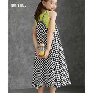 ワンピース キッズ 総柄キャミ 女の子 子供服 ジュニア服 身長140/150/160cm ニッセン nissen