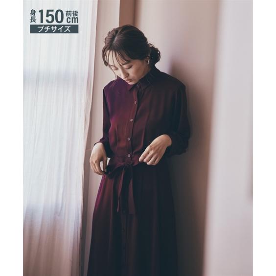 ワンピース ロング マキシ 小さいサイズ レディース 2WAY シャツ 低身長さん 小柄女性 SS/...