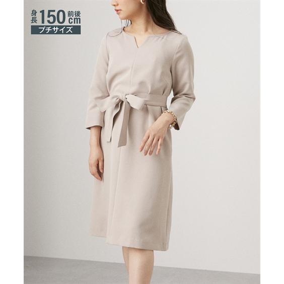 ワンピース ひざ丈 小さいサイズ レディース ダブルクロス 低身長さん 小柄女性 SS/S/M/L ...