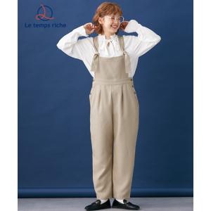 パンツ レディース グラフチェックサロペット Le temps riche M/L ニッセン nissen｜nissenzai