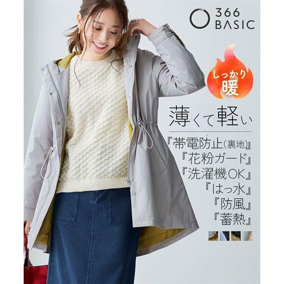 アウター コート レディース 蓄熱サーモプラスモッズ 防風 はっ水 帯電防止 冬 S/M/L/LL ...