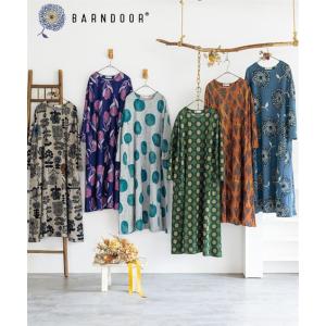 ワンピース ロング マキシ 大きいサイズ レディース BARNDOORコラボ 裏起毛 カットソー OtonaSMILE 冬 L〜LL/3L〜4L ニッセン nissen｜nissenzai