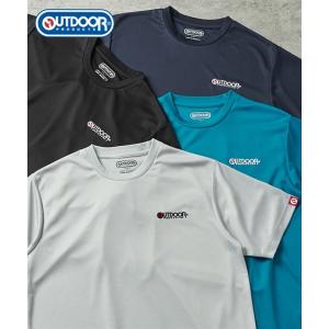 OUTDOOR Tシャツ カットソー メンズ 吸汗速乾 メッシュ ワンポイント 半袖 クルーネックTシャツアウトドアプロダクツ 夏 3L/4L/5L/6L/8L ニッセン nissen｜nissenzai